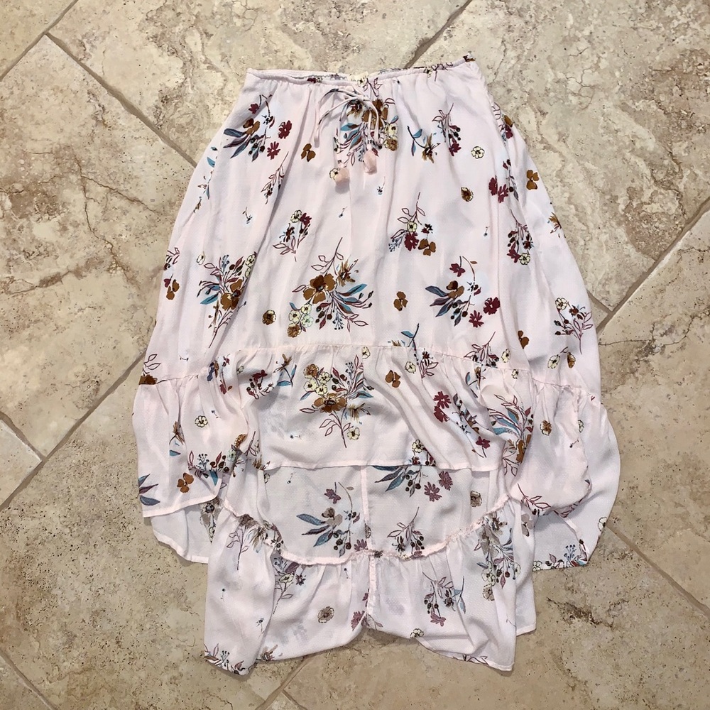 Love Stitch Ruffle Floral Skirt